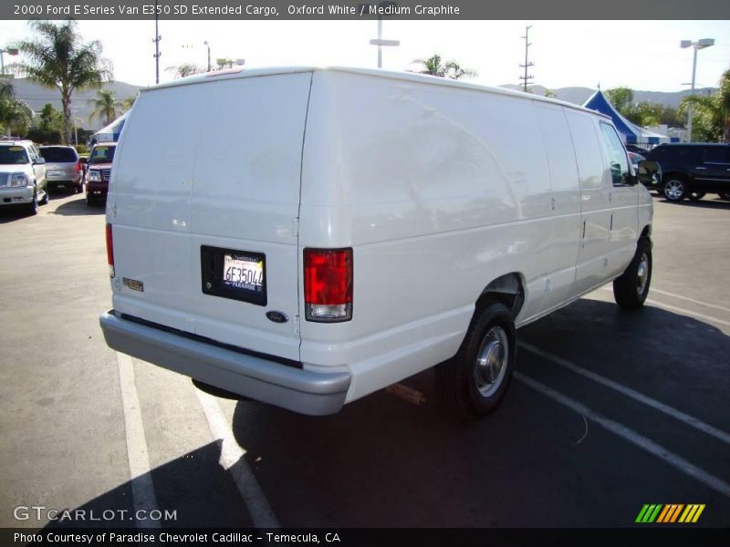 Oxford White / Medium Graphite 2000 Ford E Series Van E350 SD Extended Cargo