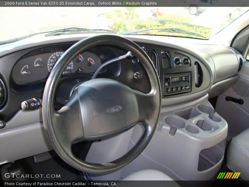 Oxford White / Medium Graphite 2000 Ford E Series Van E350 SD Extended Cargo
