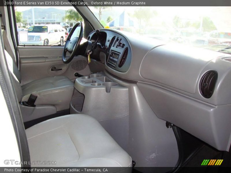 Oxford White / Medium Graphite 2000 Ford E Series Van E350 SD Extended Cargo