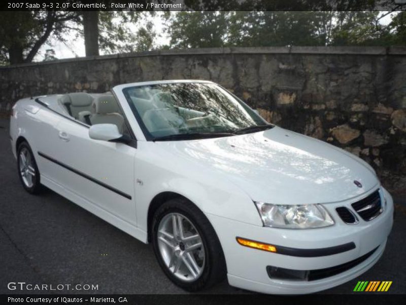 Polar White / Parchment 2007 Saab 9-3 2.0T Convertible