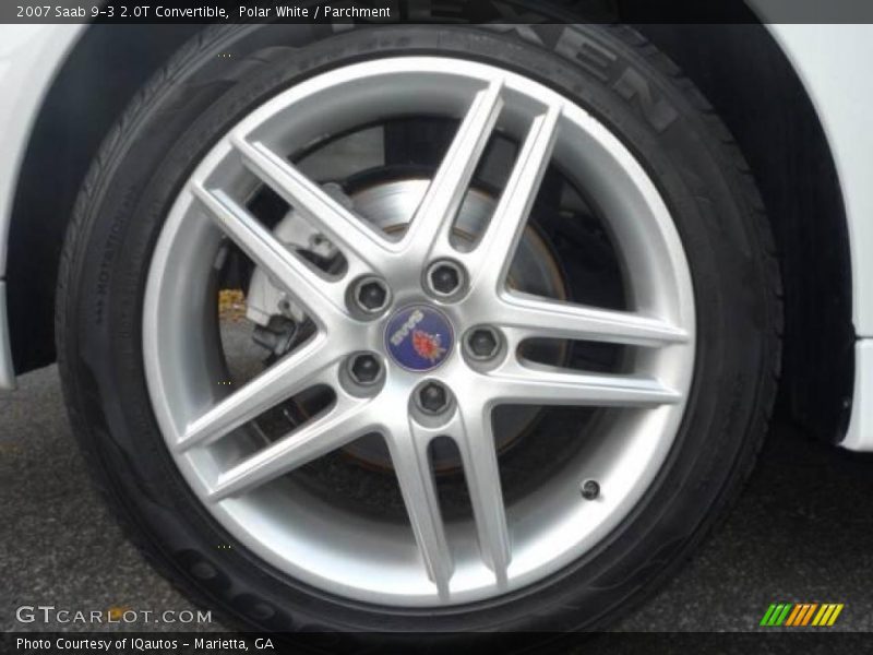 Polar White / Parchment 2007 Saab 9-3 2.0T Convertible