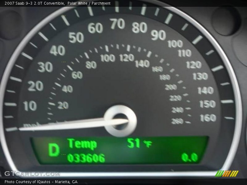 Polar White / Parchment 2007 Saab 9-3 2.0T Convertible