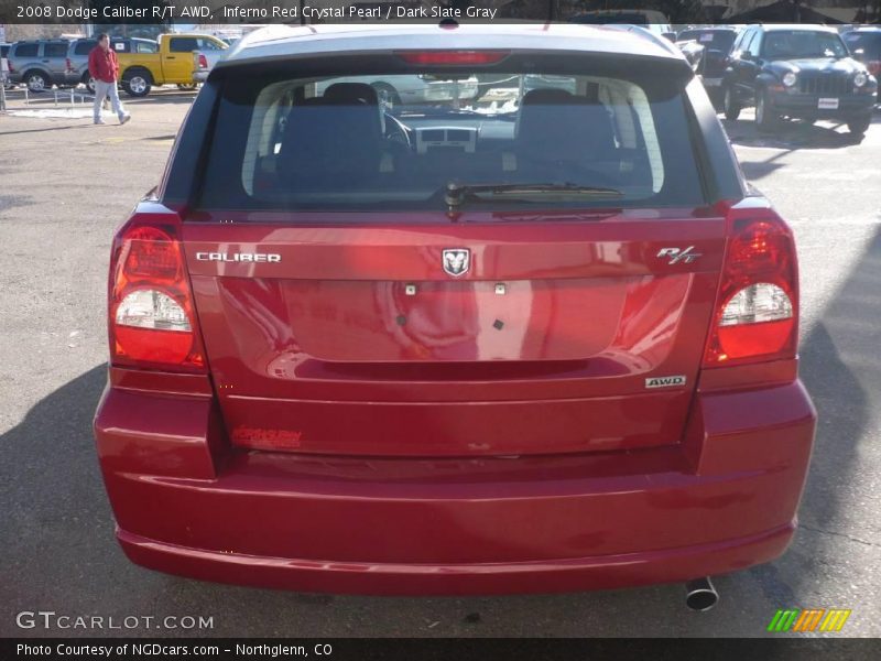 Inferno Red Crystal Pearl / Dark Slate Gray 2008 Dodge Caliber R/T AWD