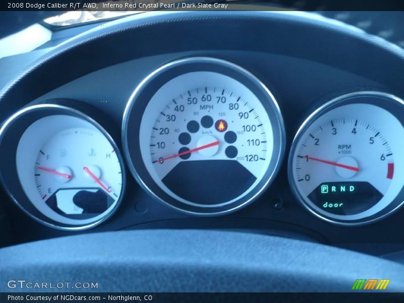 Inferno Red Crystal Pearl / Dark Slate Gray 2008 Dodge Caliber R/T AWD