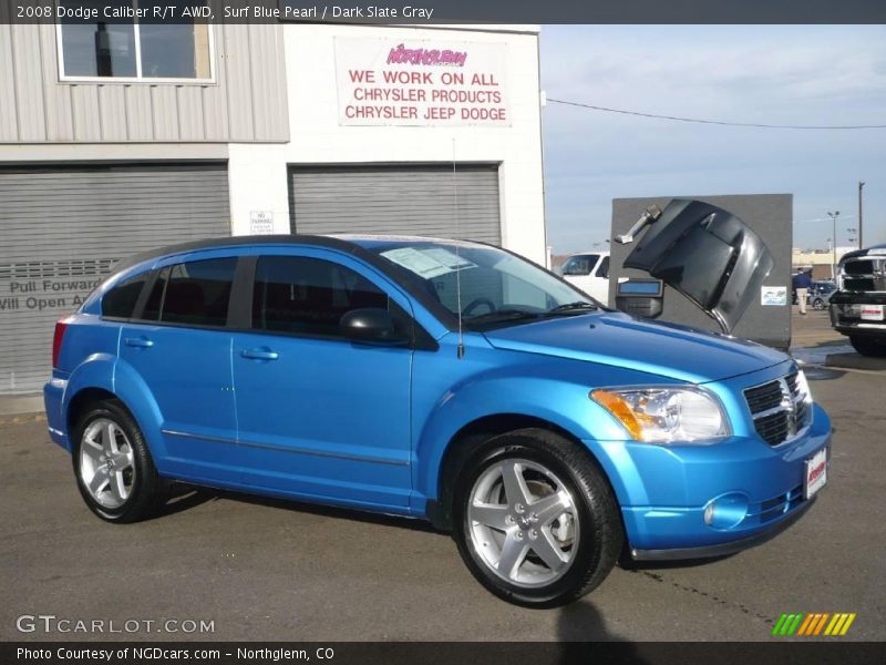 Surf Blue Pearl / Dark Slate Gray 2008 Dodge Caliber R/T AWD