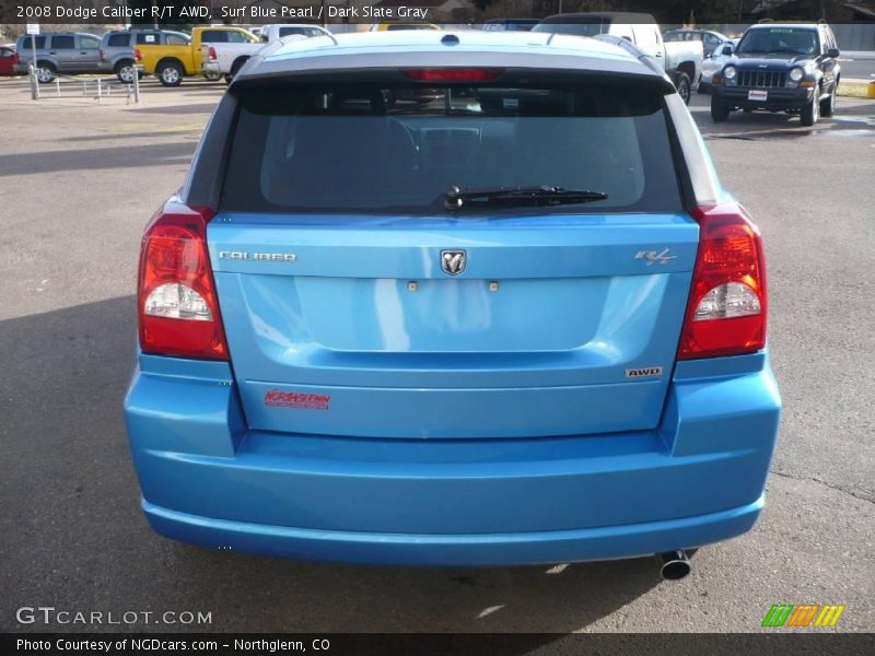 Surf Blue Pearl / Dark Slate Gray 2008 Dodge Caliber R/T AWD