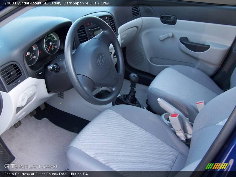 Dark Sapphire Blue / Gray 2008 Hyundai Accent GLS Sedan