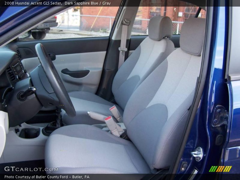Dark Sapphire Blue / Gray 2008 Hyundai Accent GLS Sedan