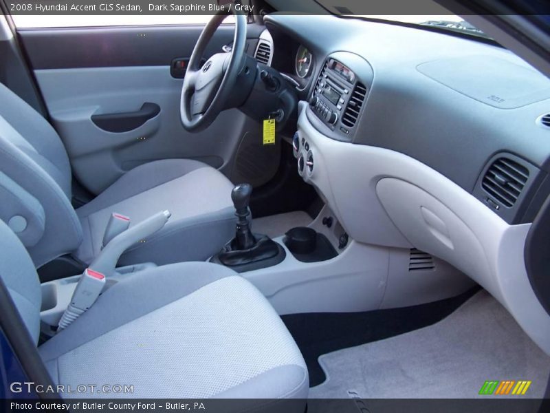 Dark Sapphire Blue / Gray 2008 Hyundai Accent GLS Sedan