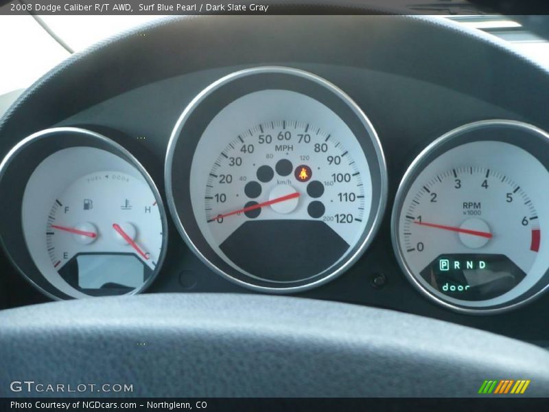 Surf Blue Pearl / Dark Slate Gray 2008 Dodge Caliber R/T AWD