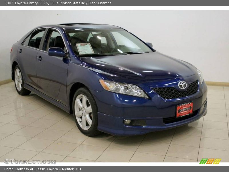 Blue Ribbon Metallic / Dark Charcoal 2007 Toyota Camry SE V6