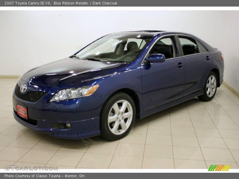 Blue Ribbon Metallic / Dark Charcoal 2007 Toyota Camry SE V6