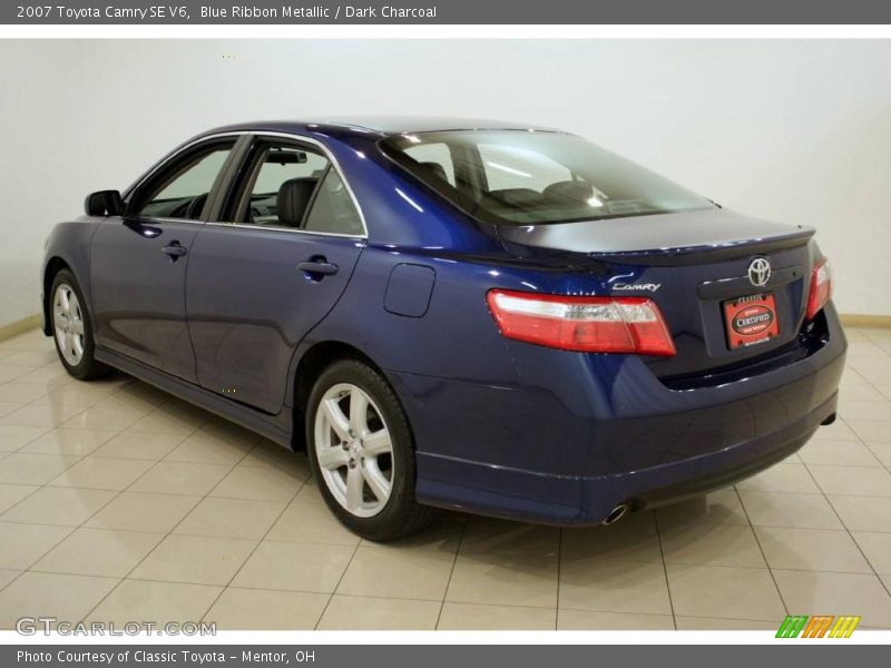 Blue Ribbon Metallic / Dark Charcoal 2007 Toyota Camry SE V6