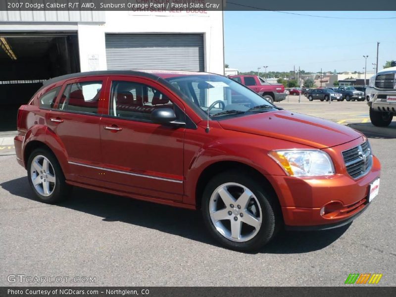 Sunburst Orange Pearl / Pastel Slate Gray 2007 Dodge Caliber R/T AWD