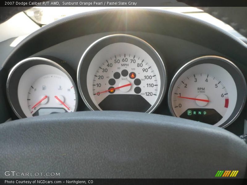 Sunburst Orange Pearl / Pastel Slate Gray 2007 Dodge Caliber R/T AWD