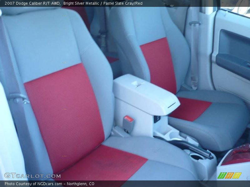 Bright Silver Metallic / Pastel Slate Gray/Red 2007 Dodge Caliber R/T AWD