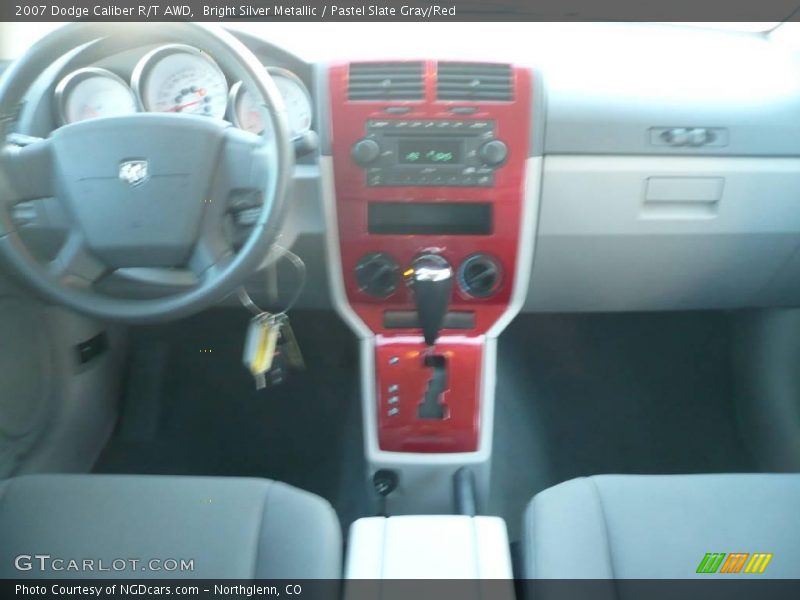 Bright Silver Metallic / Pastel Slate Gray/Red 2007 Dodge Caliber R/T AWD