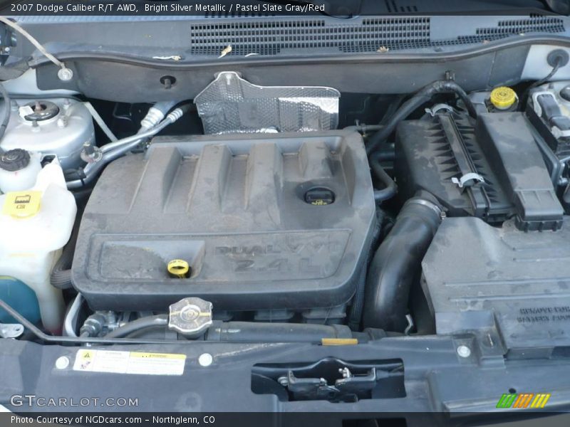 Bright Silver Metallic / Pastel Slate Gray/Red 2007 Dodge Caliber R/T AWD