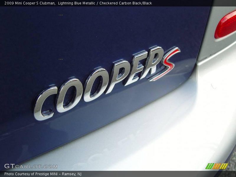 Lightning Blue Metallic / Checkered Carbon Black/Black 2009 Mini Cooper S Clubman