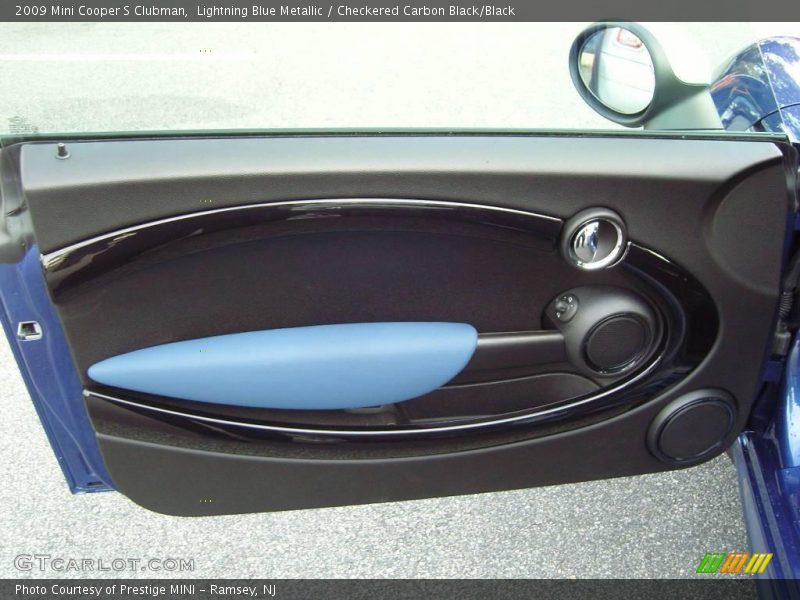 Lightning Blue Metallic / Checkered Carbon Black/Black 2009 Mini Cooper S Clubman