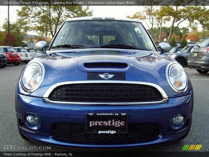 Lightning Blue Metallic / Checkered Carbon Black/Black 2009 Mini Cooper S Clubman