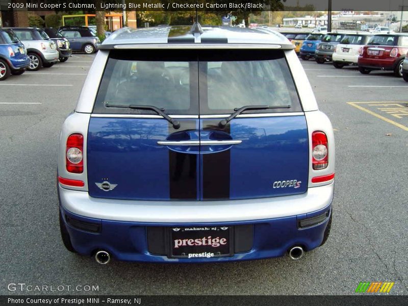 Lightning Blue Metallic / Checkered Carbon Black/Black 2009 Mini Cooper S Clubman