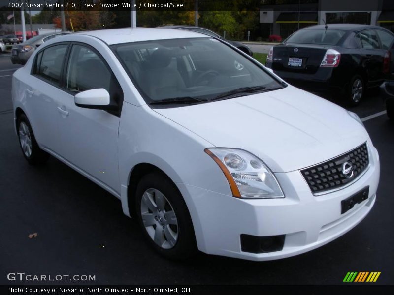 Fresh Powder White / Charcoal/Steel 2007 Nissan Sentra 2.0