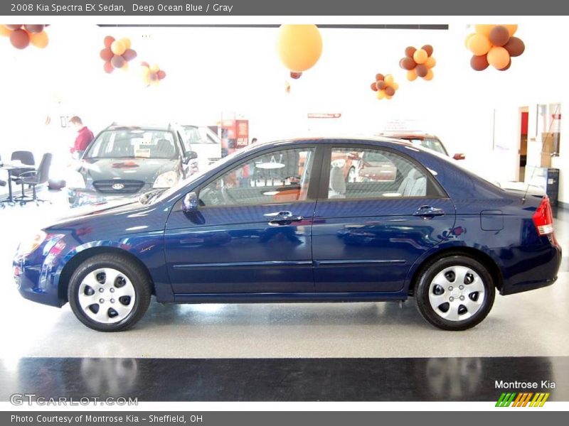 Deep Ocean Blue / Gray 2008 Kia Spectra EX Sedan