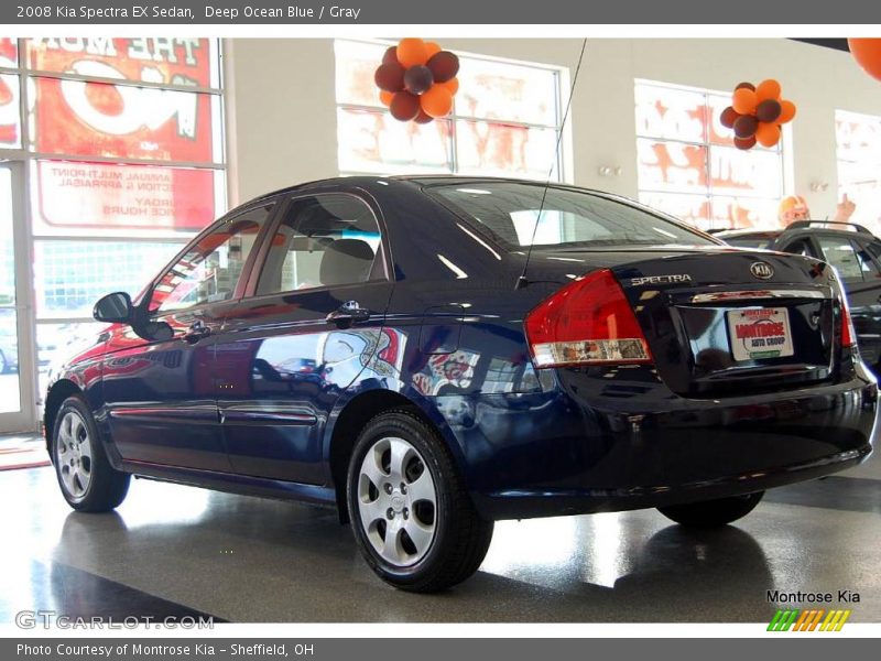 Deep Ocean Blue / Gray 2008 Kia Spectra EX Sedan