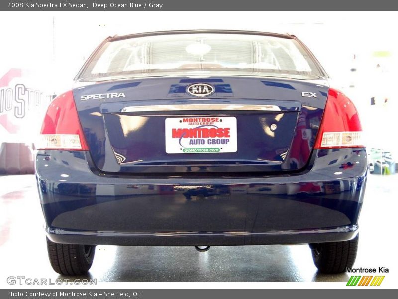 Deep Ocean Blue / Gray 2008 Kia Spectra EX Sedan