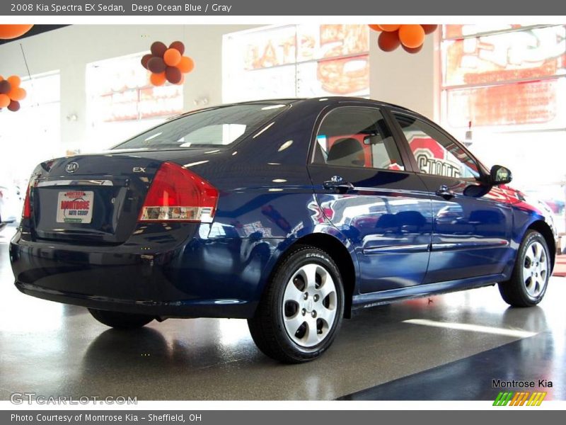 Deep Ocean Blue / Gray 2008 Kia Spectra EX Sedan