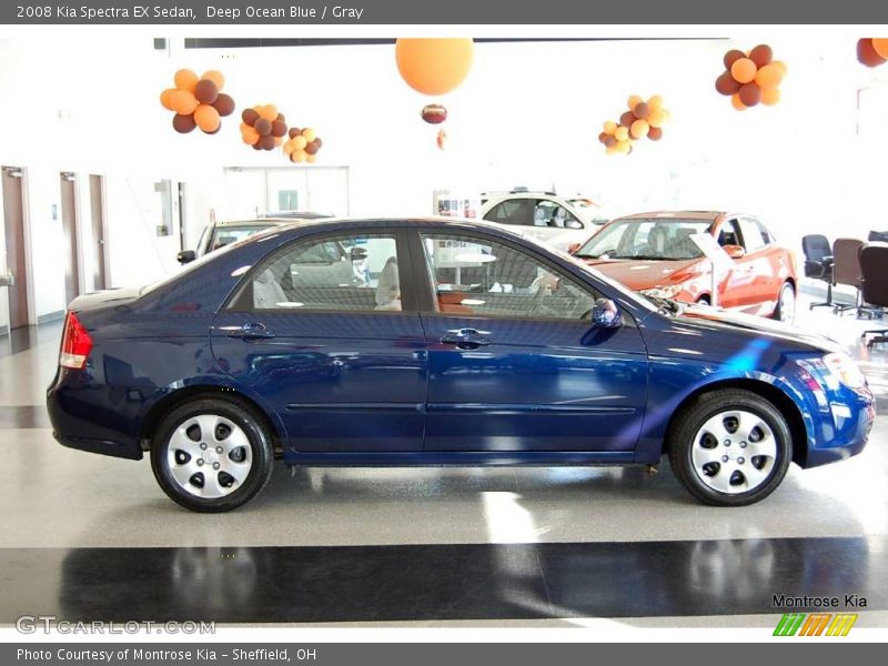 Deep Ocean Blue / Gray 2008 Kia Spectra EX Sedan