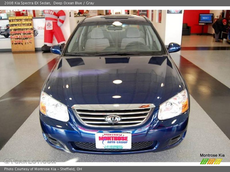 Deep Ocean Blue / Gray 2008 Kia Spectra EX Sedan