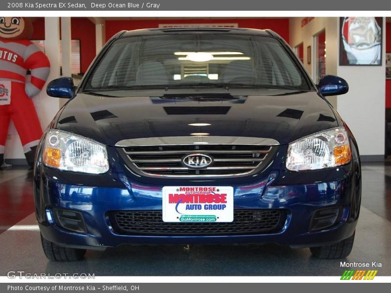 Deep Ocean Blue / Gray 2008 Kia Spectra EX Sedan