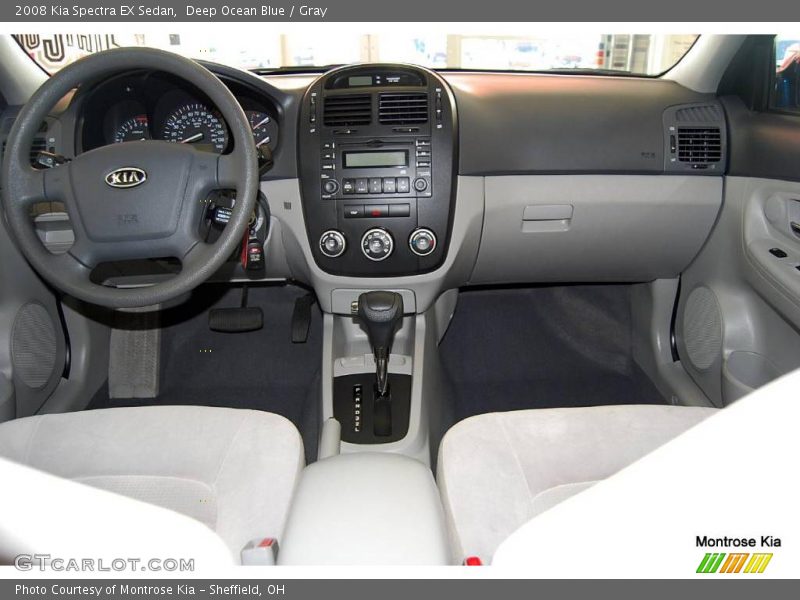 Deep Ocean Blue / Gray 2008 Kia Spectra EX Sedan