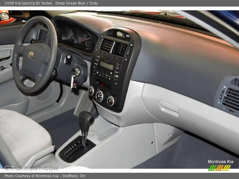 Deep Ocean Blue / Gray 2008 Kia Spectra EX Sedan