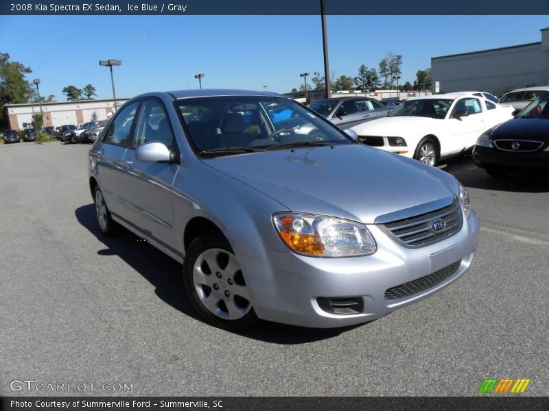 Ice Blue / Gray 2008 Kia Spectra EX Sedan