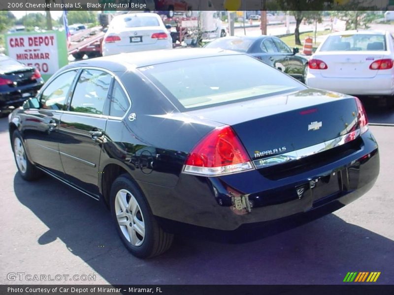 Black / Neutral Beige 2006 Chevrolet Impala LS