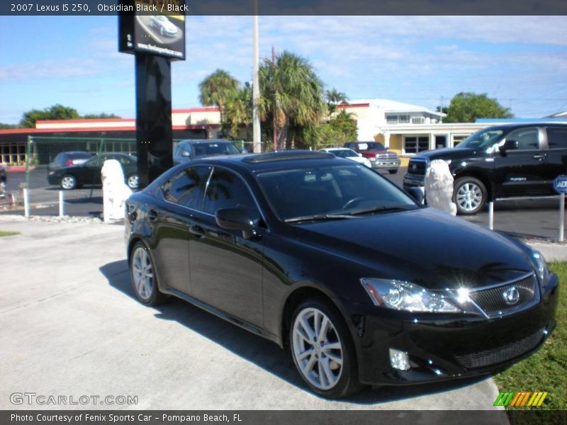 Obsidian Black / Black 2007 Lexus IS 250