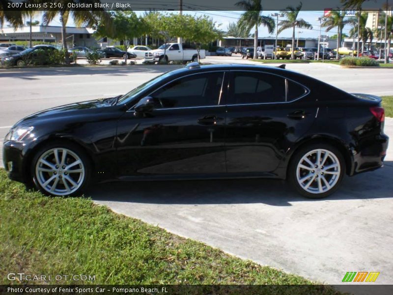 Obsidian Black / Black 2007 Lexus IS 250