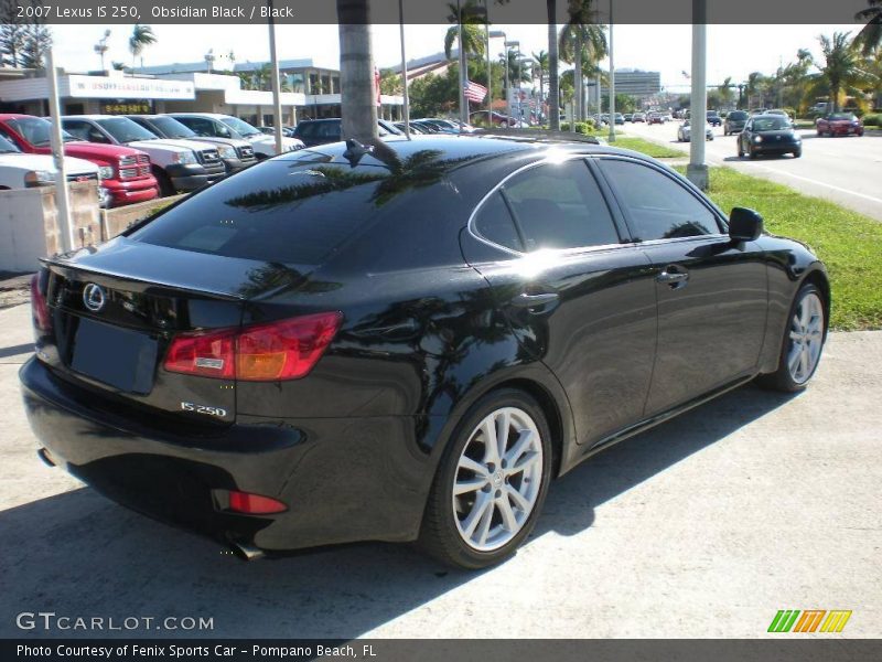 Obsidian Black / Black 2007 Lexus IS 250