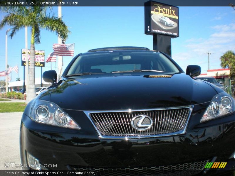Obsidian Black / Black 2007 Lexus IS 250