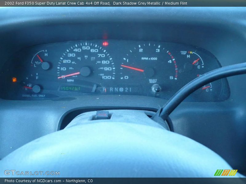Dark Shadow Grey Metallic / Medium Flint 2002 Ford F350 Super Duty Lariat Crew Cab 4x4 Off Road