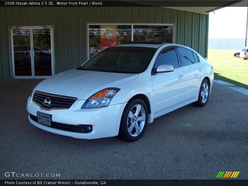 Winter Frost Pearl / Blond 2008 Nissan Altima 3.5 SE