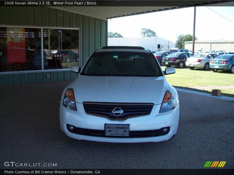 Winter Frost Pearl / Blond 2008 Nissan Altima 3.5 SE