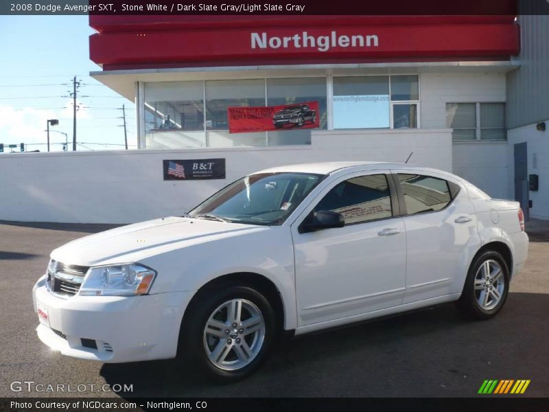 Stone White / Dark Slate Gray/Light Slate Gray 2008 Dodge Avenger SXT