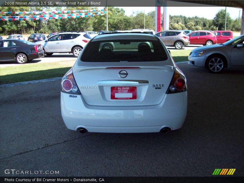 Winter Frost Pearl / Blond 2008 Nissan Altima 3.5 SE