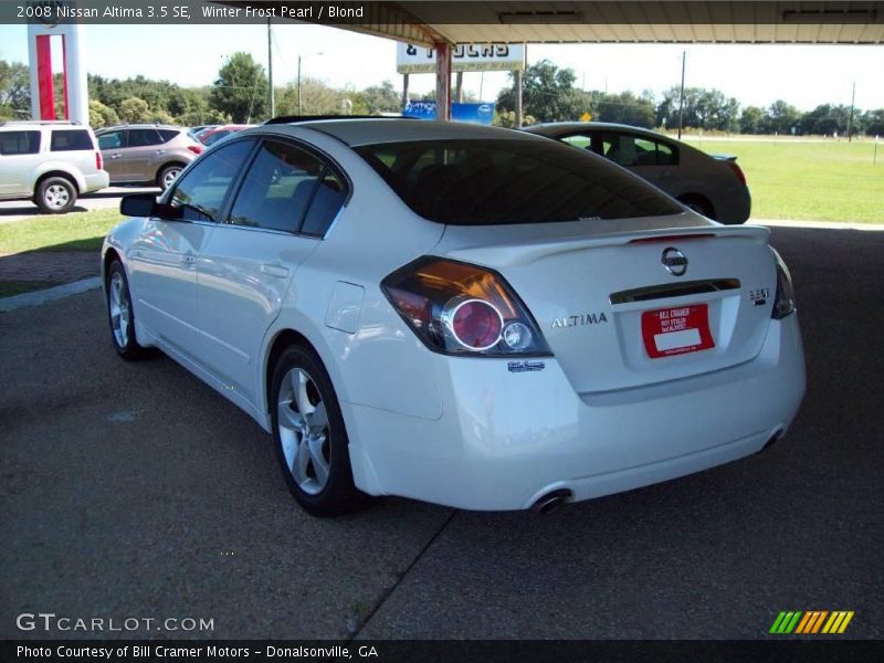 Winter Frost Pearl / Blond 2008 Nissan Altima 3.5 SE