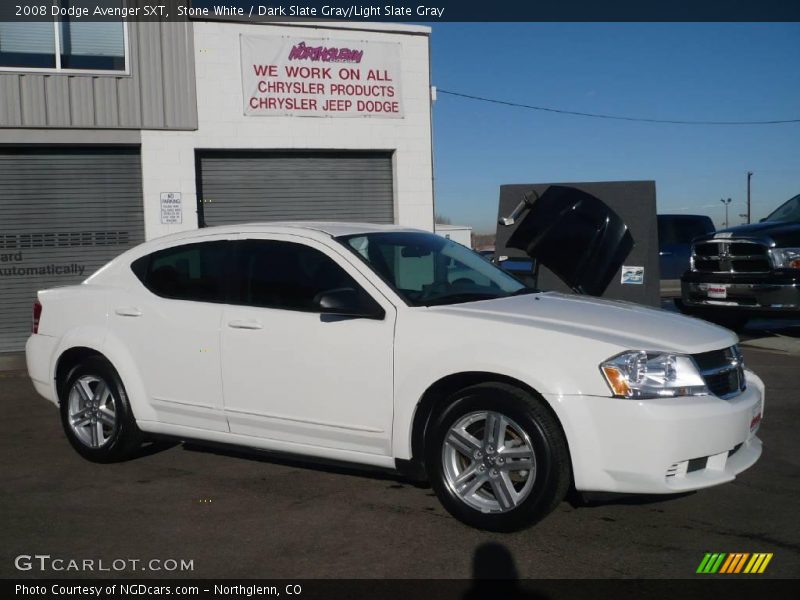 Stone White / Dark Slate Gray/Light Slate Gray 2008 Dodge Avenger SXT