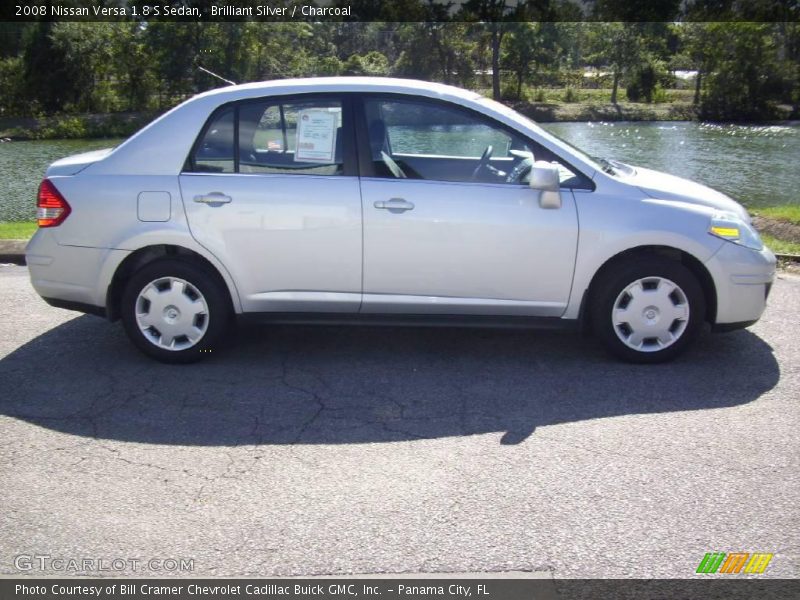 Brilliant Silver / Charcoal 2008 Nissan Versa 1.8 S Sedan